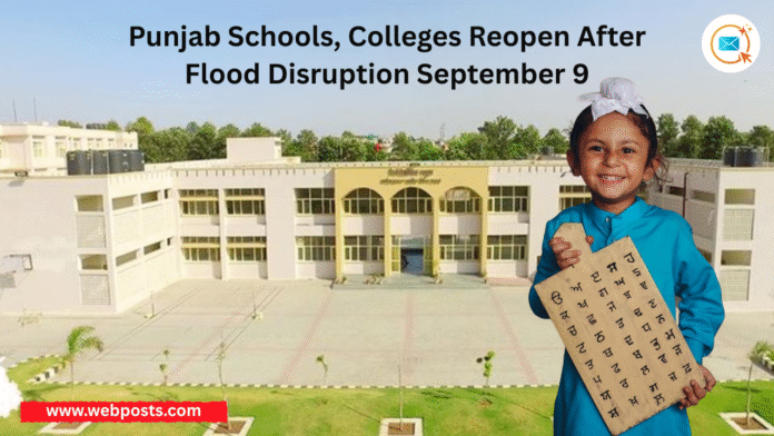 Punjab Schools, Colleges Reopen After Flood Disruption September 9