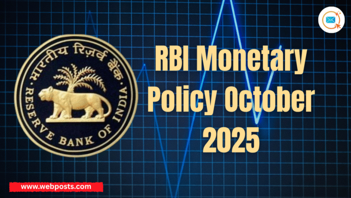 RBI Monetary Policy October 2025